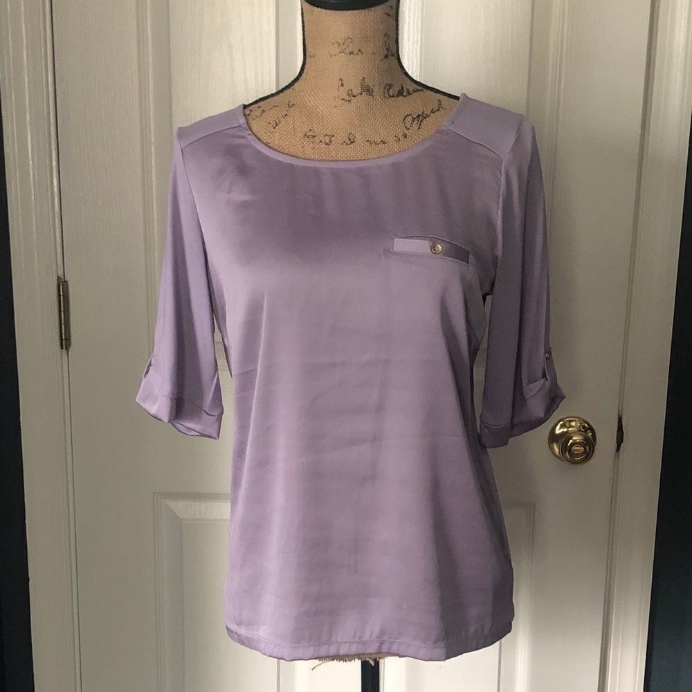 The Limited Lavender mixed media Tee